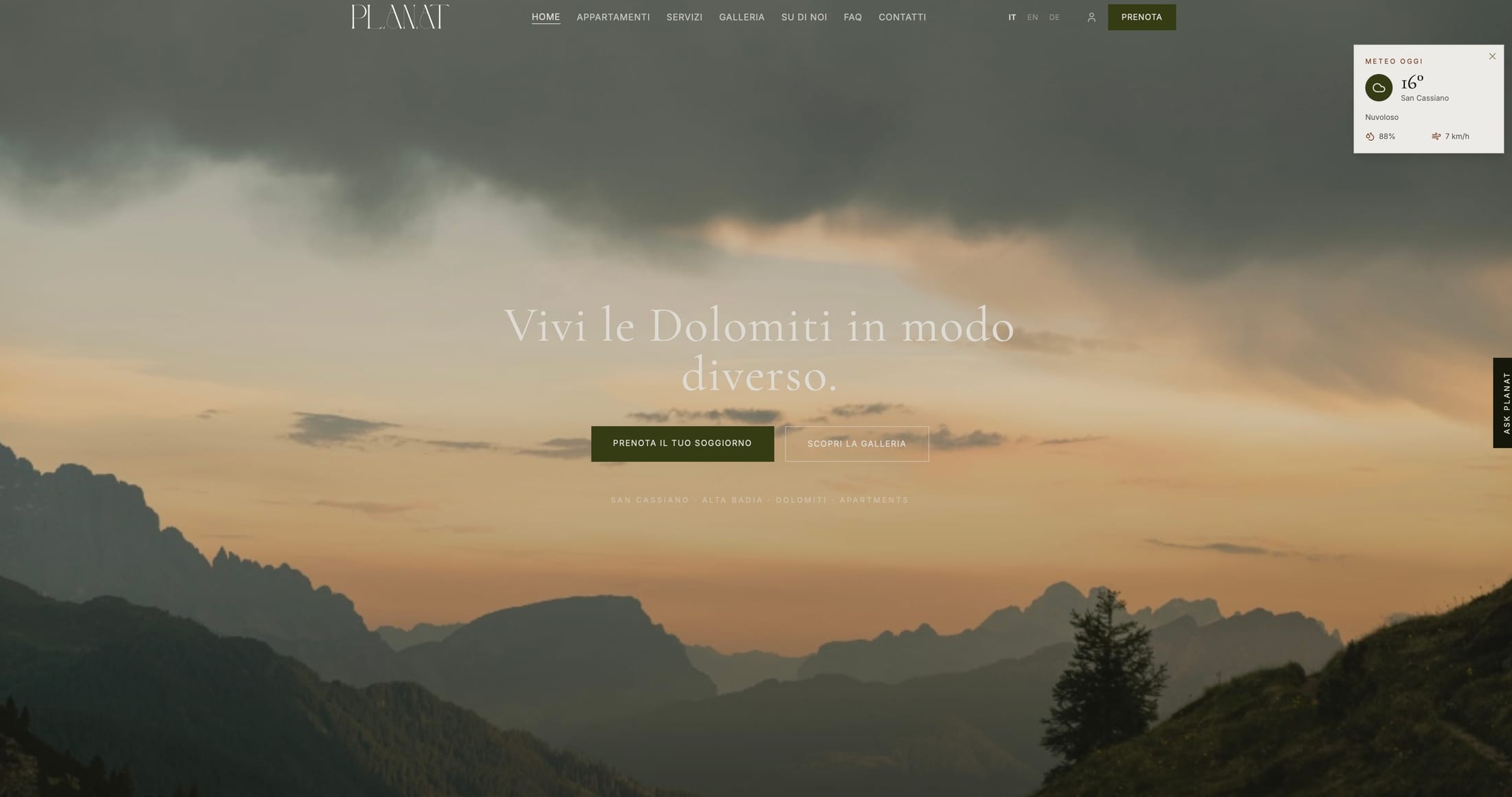 Planat website designed and developed by Luca Canins